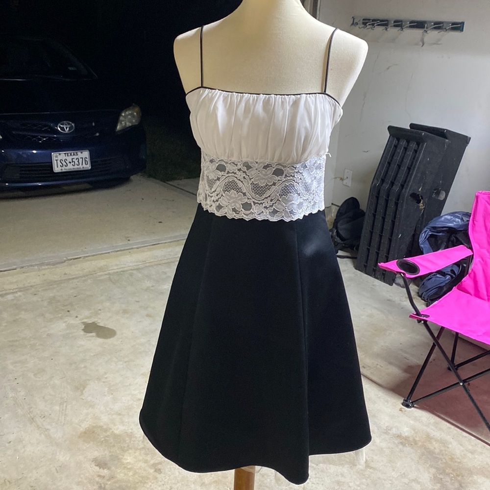 Black and white formal dress